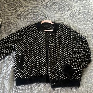 Black and White Chevron Women's Jacket